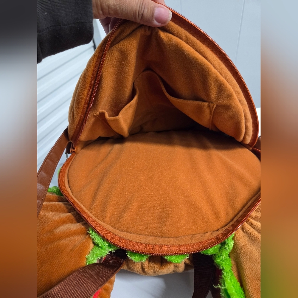 Tokyo Disney Hamburger Mickey Head Plush Backpack/ Crossbody - Picture 6 of 6